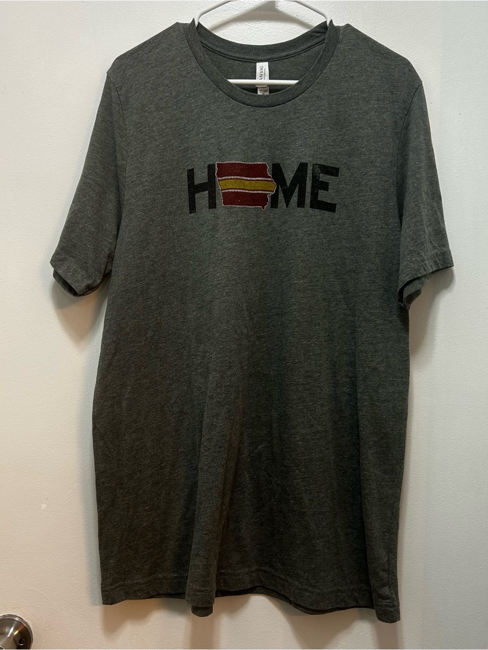 Bella Canvas Gray‎ Crewneck T-Shirt - Iowa Cyclones Home